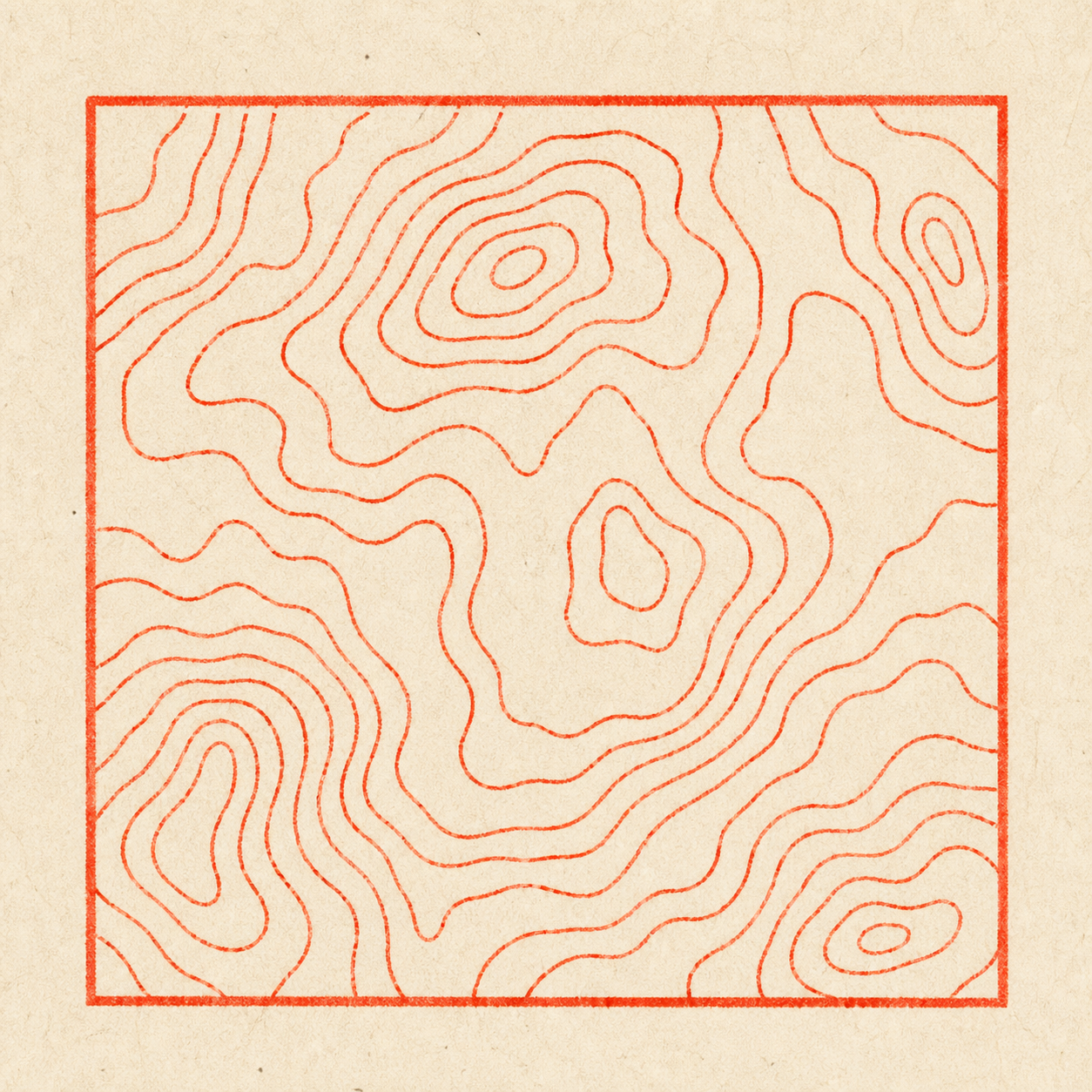 Topographic contour stamp